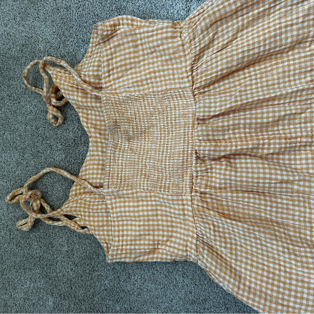 Old Navy Yellow Gingham Top